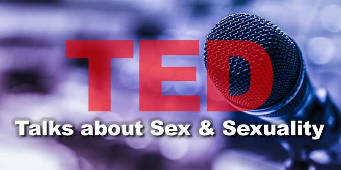 TED Talk wording overlaid over a microphone at a presentation